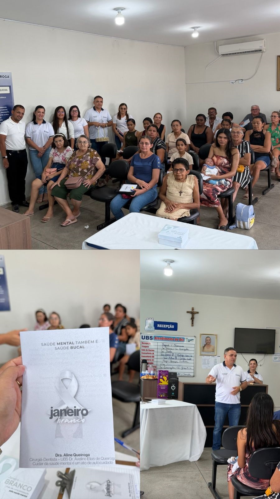 Secretaria de saúde de São Domingos promove palestra do Janeiro Branco com foco na saúde mental da população